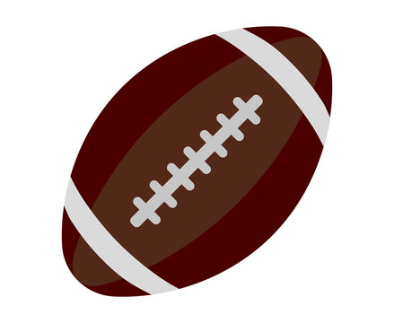 American Football Ball Vector. Isolated Flat Illustration. Football ball line art icon for sports apps and websites.