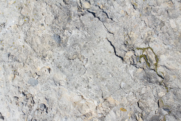 Texture of gray concrete with large and small stones