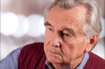 Portrait of sad senior man 