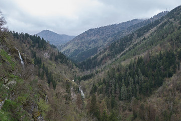Fototapeta na wymiar high in the mountains of Georgia
