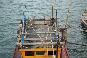 Fototapeta premium fisher boats at the coast of hue