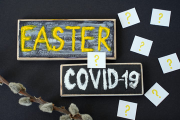 Coronavirus Easter in the world. Social media concept. Time to change