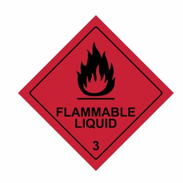 Flammable Liquid Sign Vector Design Isolated On White Background