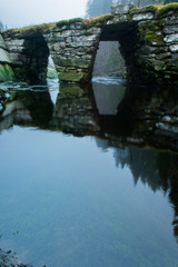 Old stone bridge over the river 