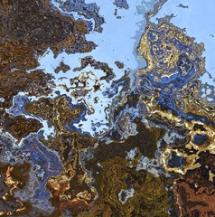 Abstract stylish colorful waves, artistic painting wavy lines background with vintage style colors.