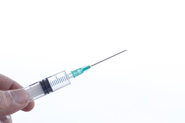 Transparent glass drug ampoules and syringe