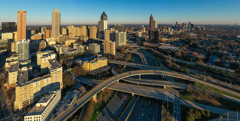 Atlanta, Georgia, USA Skyline Aerial Panorama.