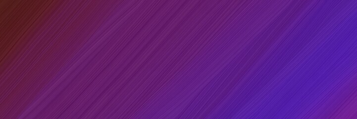elegant abstract curved lines colorful horizontal header with indigo, very dark magenta and dark slate blue colors