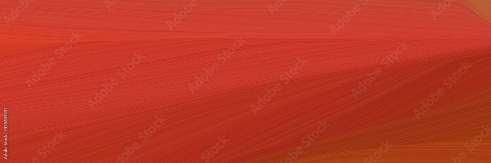 Aufkleber elegant abstract curved lines surreal header design with firebrick, saddle brown and coffee colors. elegant curved lines with fluid flowing waves and curves
