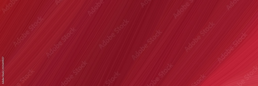 Aufkleber elegant abstract curved lines dynamic designed horizontal banner with firebrick, dark red and maroon colors. elegant curved lines with fluid flowing waves and curves