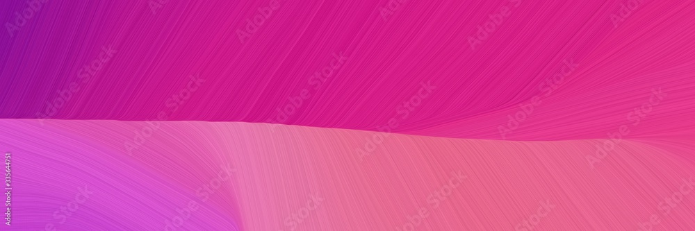 Aufkleber elegant abstract curved lines dynamic banner with medium violet red, pale violet red and medium orchid colors. elegant curved lines with fluid flowing waves and curves
