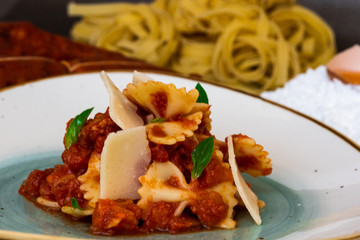 Farfalle in Chorizo brava sauce