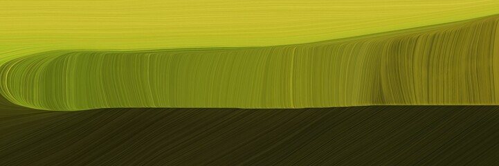 elegant abstract curved lines colorful header with olive, golden rod and very dark green colors