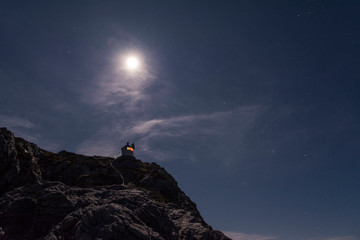 lighthouse at night 