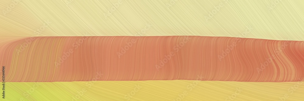 Aufkleber elegant abstract curved lines modern horizontal header with burly wood, peru and pale golden rod col