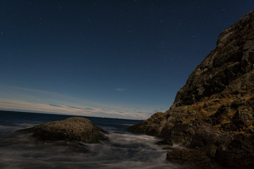 night view of the sea