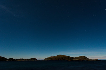 night view of the sea
