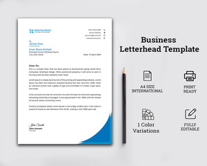 Business style letterhead template design