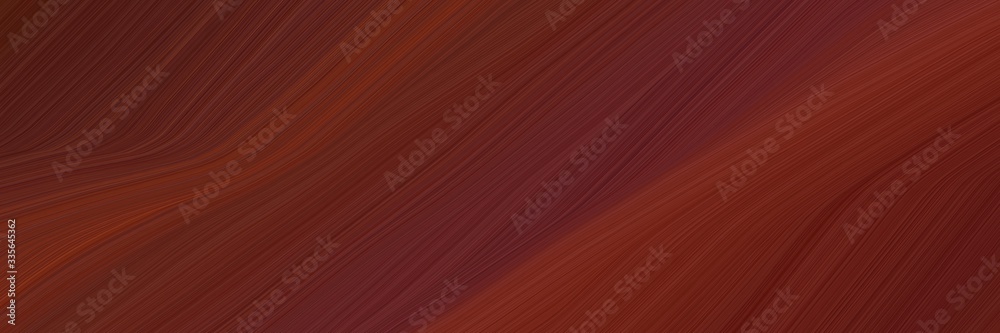 Poster elegant abstract curved lines artistic header design with dark red, saddle brown and old mauve colors. elegant curved lines with fluid flowing waves and curves