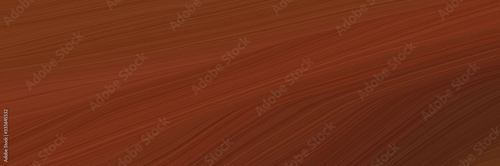 Fototapete elegant abstract curved lines decorative banner design with chocolate, dark red and very dark red co