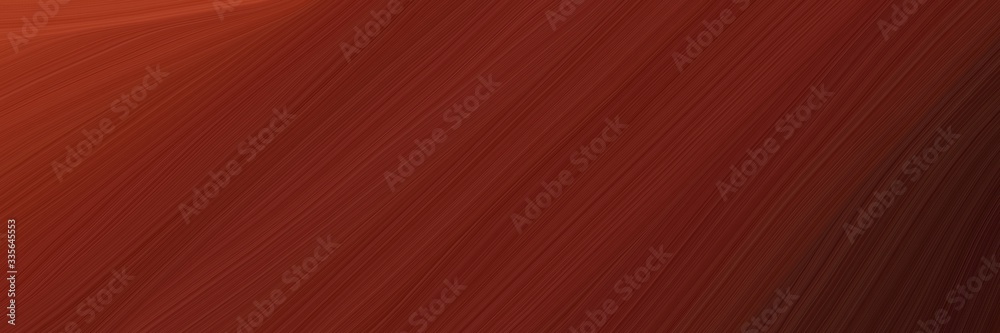 Aufkleber elegant abstract curved lines colorful horizontal header with dark red, saddle brown and very dark red colors. elegant curved lines with fluid flowing waves and curves