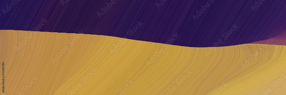 Poster elegant abstract curved lines artistic header design with very dark violet, peru and old mauve colors. elegant curved lines with fluid flowing waves and curves