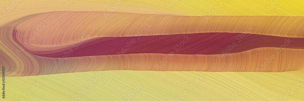Aufkleber elegant abstract curved lines artistic header with dark khaki, burly wood and dark moderate pink col