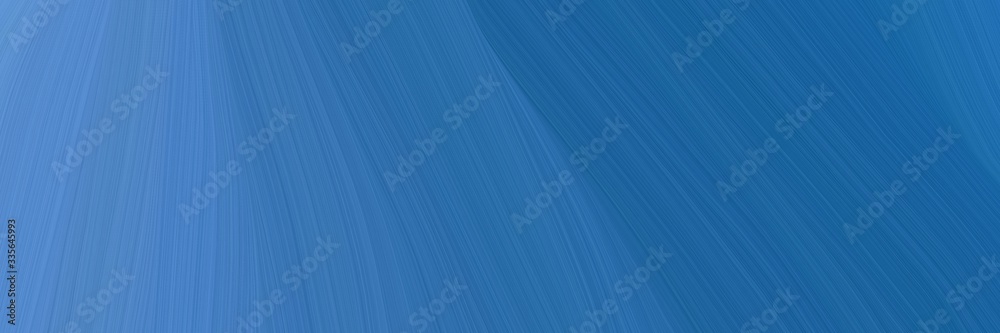 Poster elegant abstract curved lines dynamic designed horizontal banner with teal blue, steel blue and stro