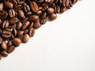 Coffee on the white background.