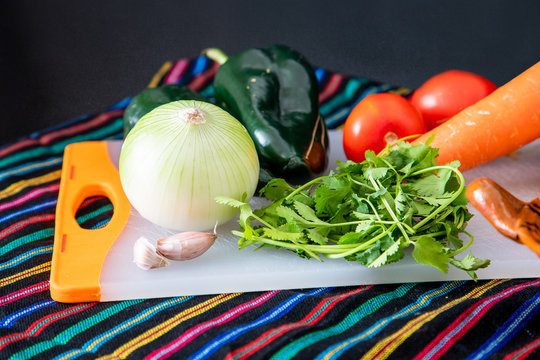 Vegetales listos para cocinar