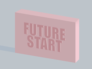 future start  There is a coronavirus inscription on the modern pink button.