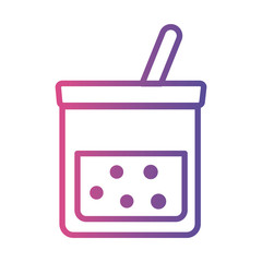 medical flask test laboratory linear gradient style icon