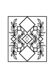 Floral Pattern No2 Black