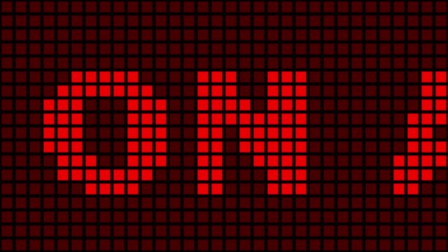 On air text on led board