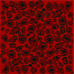 Leopard pattern design, vector illustration background. Animal design. Brown, red, black - leopard patterned zebra striped pattern