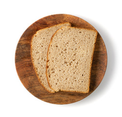 Traditional Homemade Sliced Bread Isolated on White