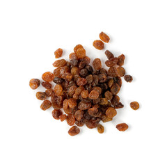 Heap of Dark Brown Sweet Raisins, Dried Grapes Pile