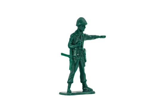 Green toy soldiers on white background. Soldier one on six models. (1/6) Picture two on sixteen viewing angles. (02/16)