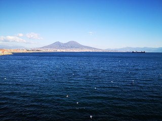 Fototapeta na wymiar view of Mount Vesuvius in Naples