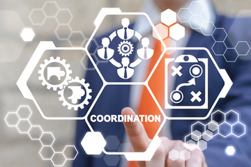 Coordination Group Team Work Together Business Communication Partnership Concept.