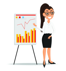 Business people set businesswoman vector white background