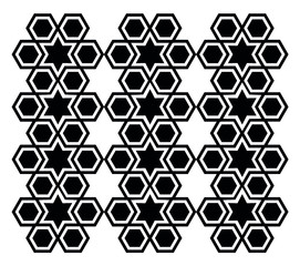 Arabic pattern seamless background. Geometric muslim ornament backdrop. vector illustration of islamic texture