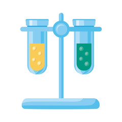 medical tubes tests in base laboratory detailed style icon