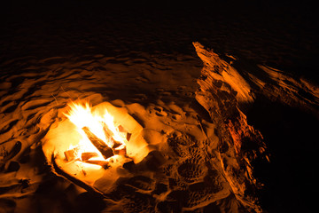Fire on a Beach