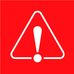 Danger warning attention or exclamation sign in a speech bubble vector - The attention icon. Danger symbol. Flat Vector illustration. Vector attention sign with exclamation mark icon. Risk sign vector