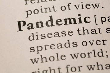 Obraz premium definition of word pandemic
