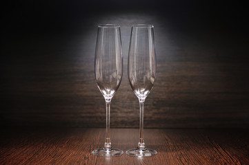 Glasses of champagne for a holiday and event