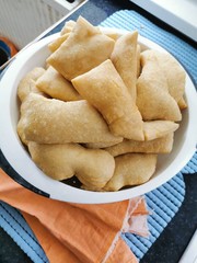 These are typical Italian called Focaccine, from Puglia. Made of flour, water and yeast. Spectacular taste!