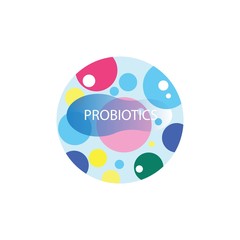 probiotics illustration logo vector
