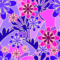 Fototapeta na wymiar purple exotic abstract seamless texture pattern